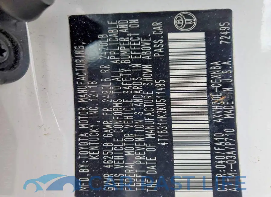 4T1B31HK2KU511485# 13