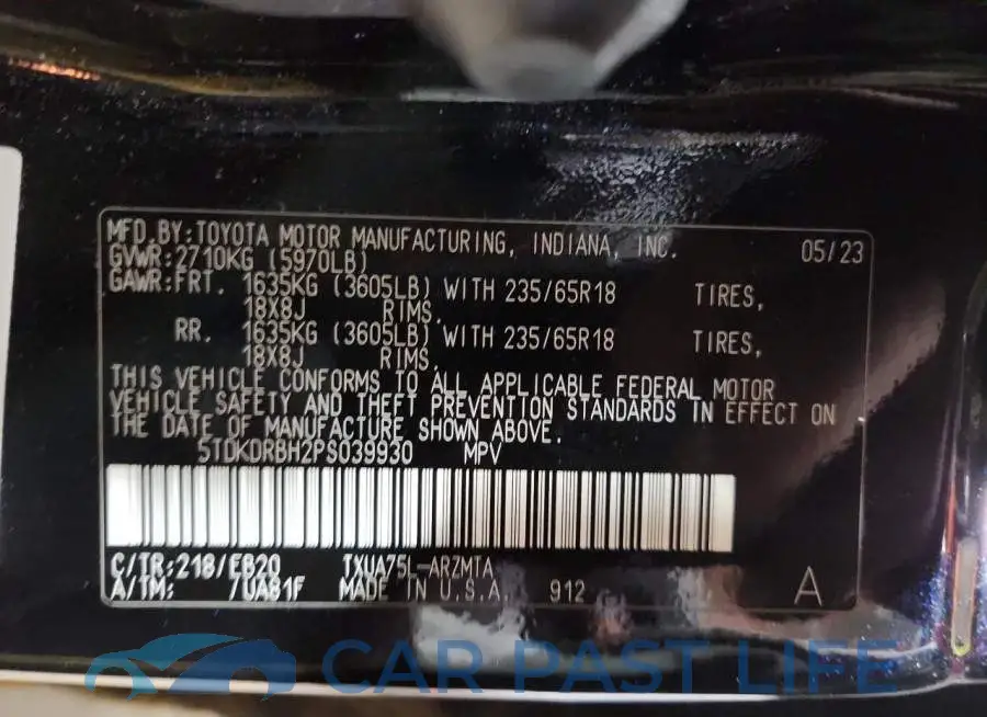 5TDKDRBH2PS039930# 13