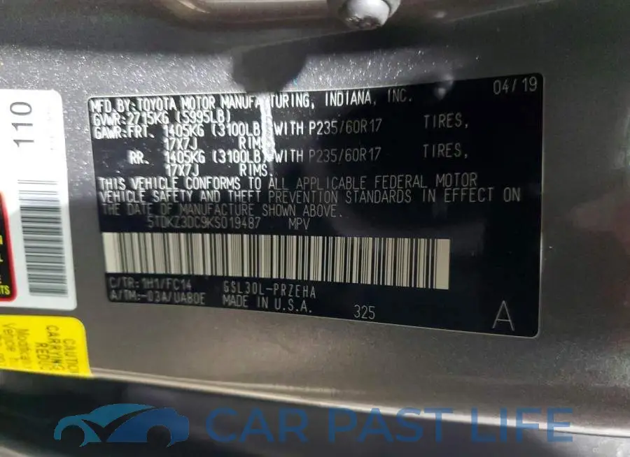 5TDKZ3DC9KS019487# 13