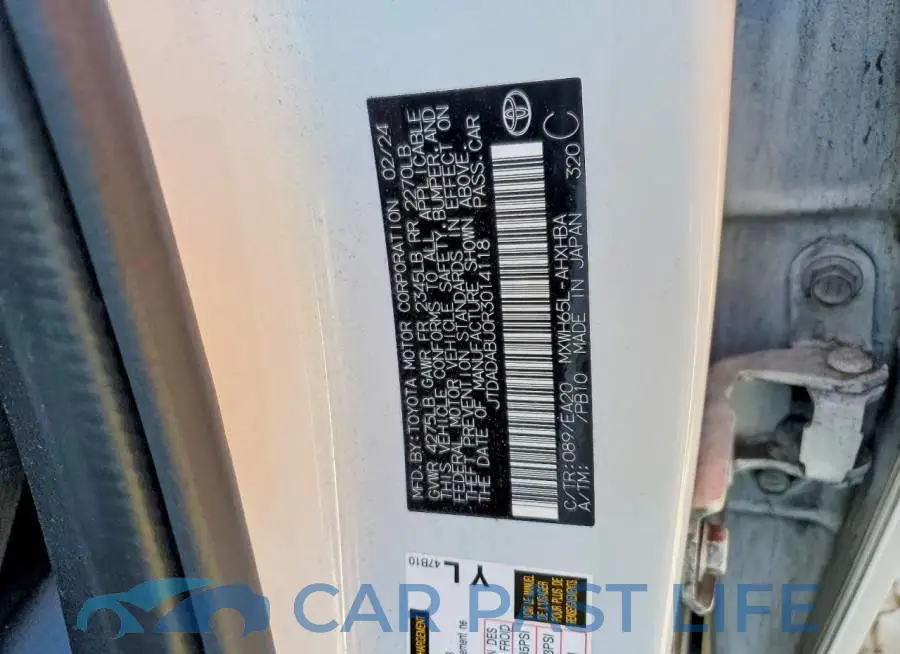 JTDADABU0R3014118# 12