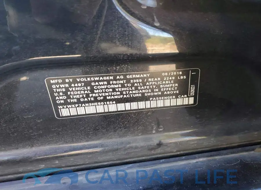 WVWKP7AN3HE501504# 12
