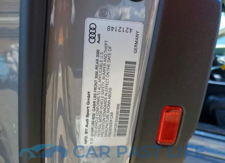 WUAPCBF25NN901856# 12