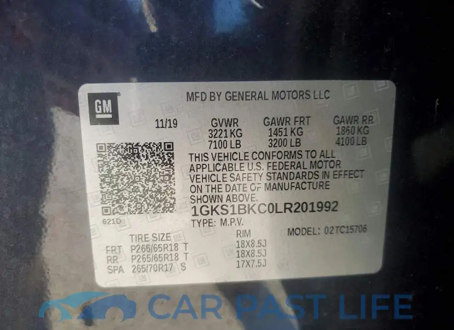 1GKS1BKC0LR201992# 13