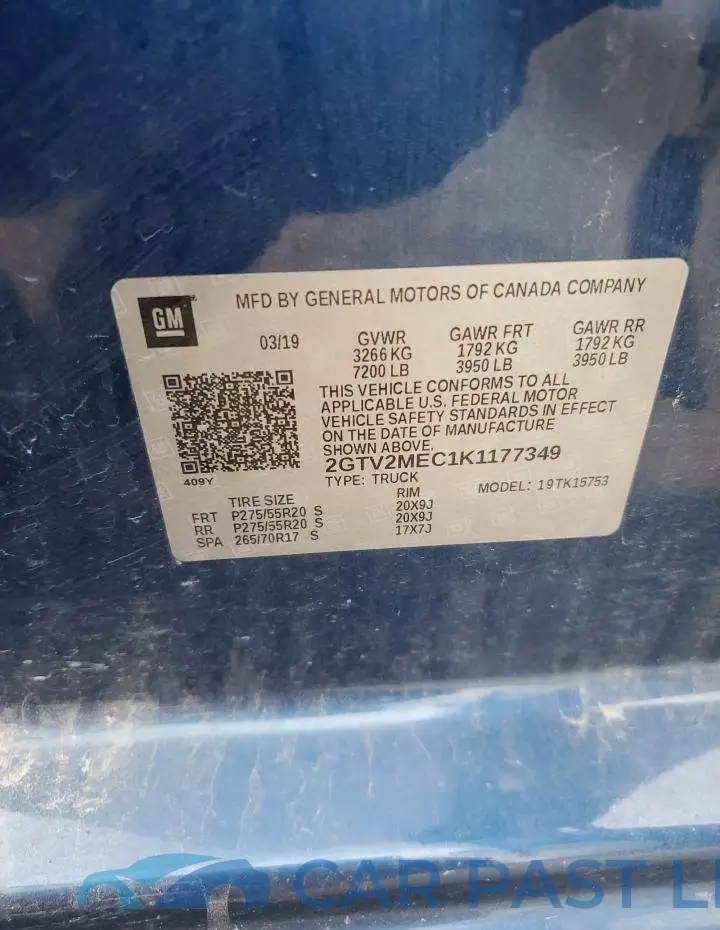 2GTV2MEC1K1177349# 12