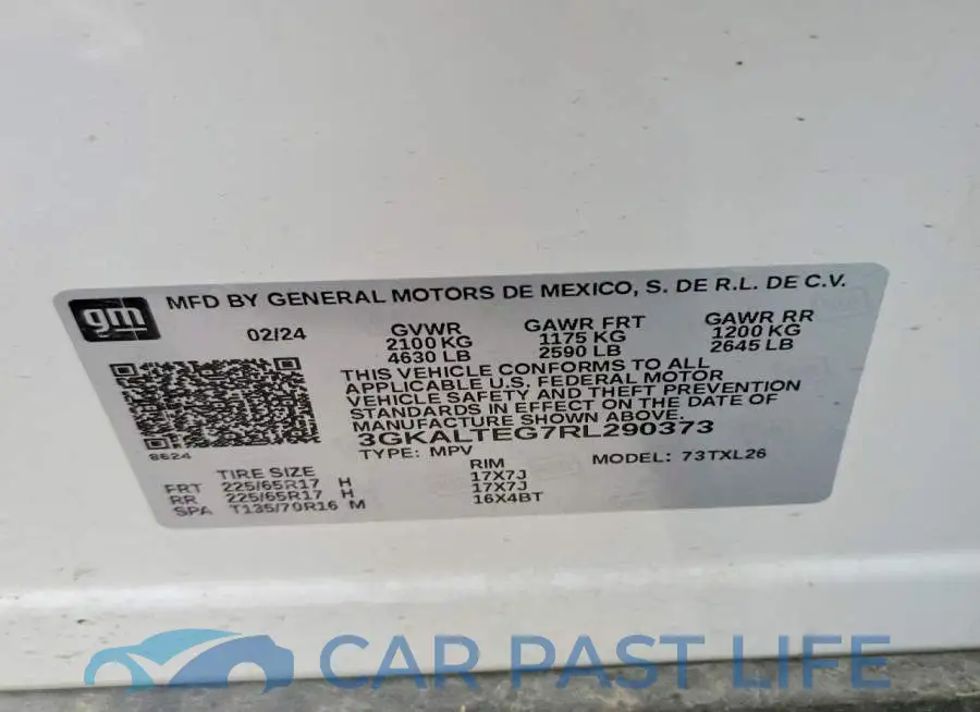 3GKALTEG7RL290373# 13