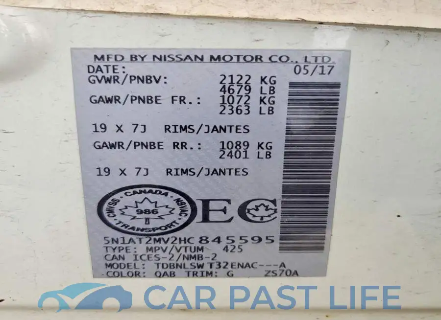 5N1AT2MV2HC845595# 14