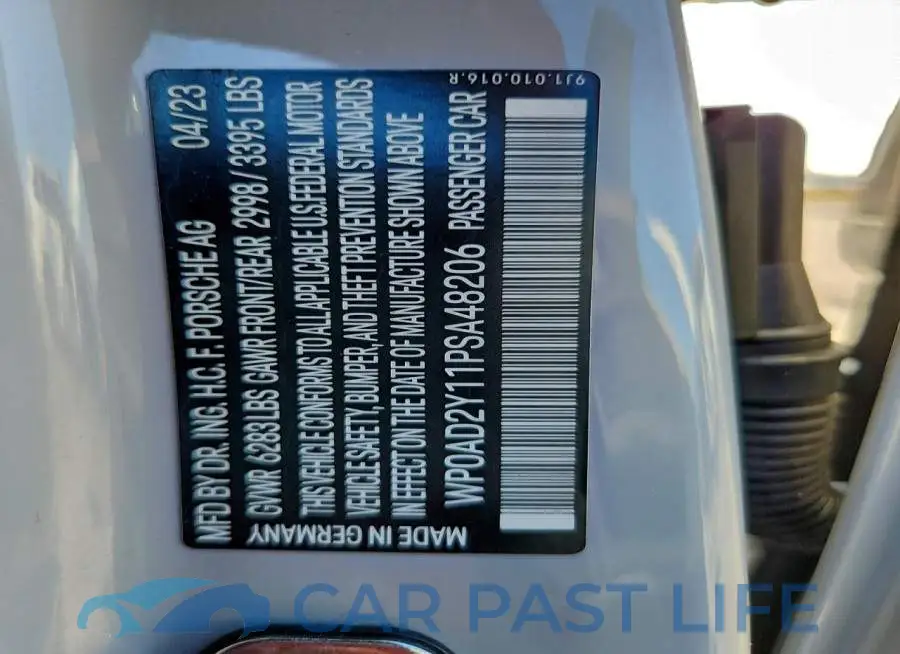 WP0AD2Y11PSA48206# 12