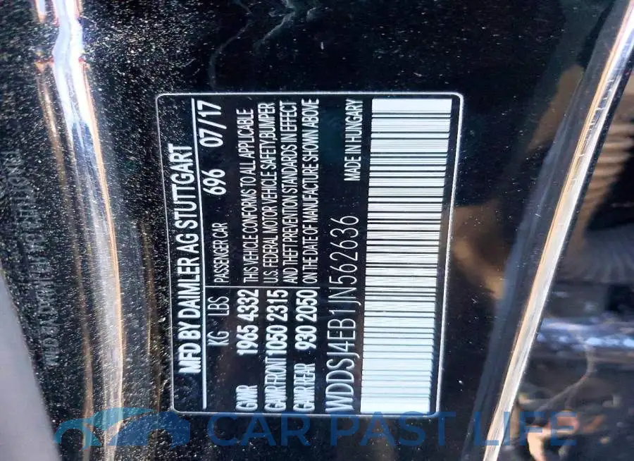 WDDSJ4EB1JN562636# 12