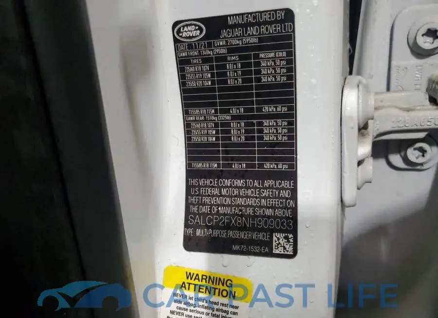 SALCP2FX8NH909033# 14