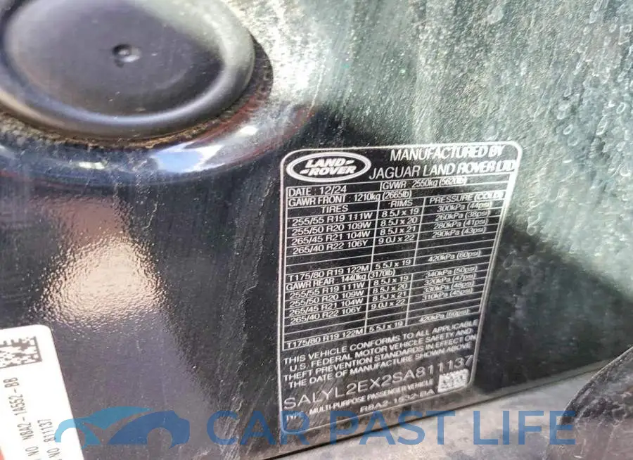 SALYL2EX2SA811137# 12