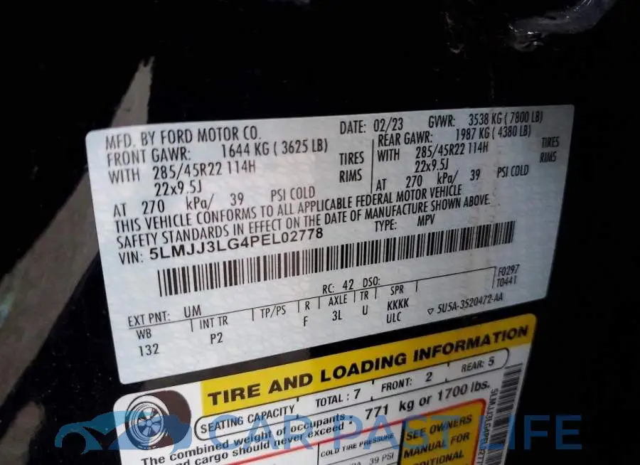 5LMJJ3LG4PEL02778# 13