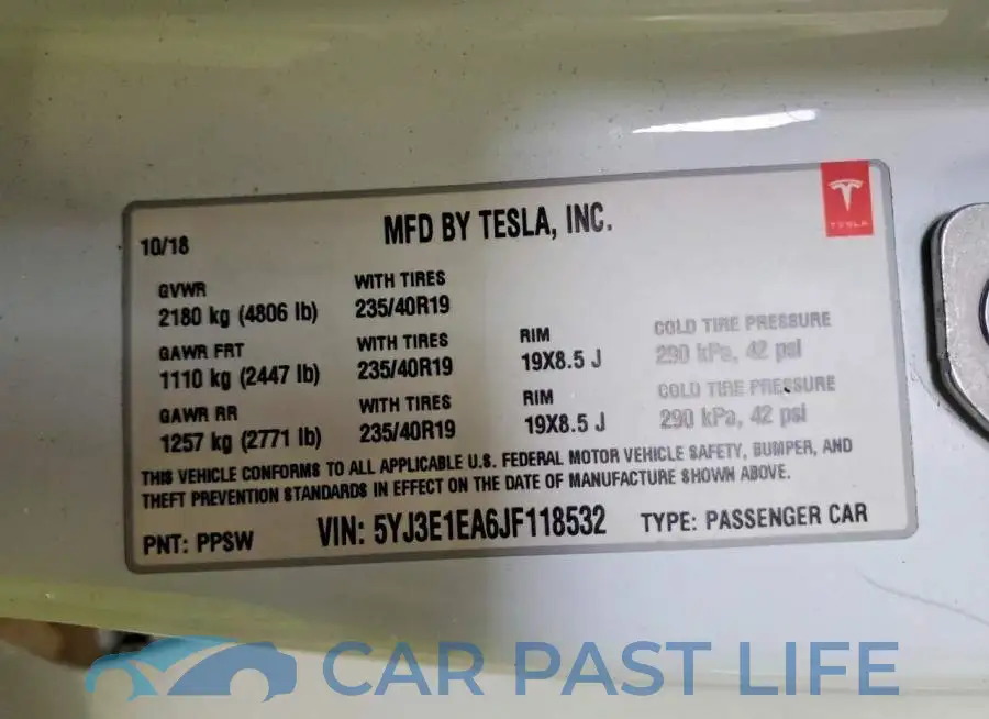 5YJ3E1EA6JF118532# 12