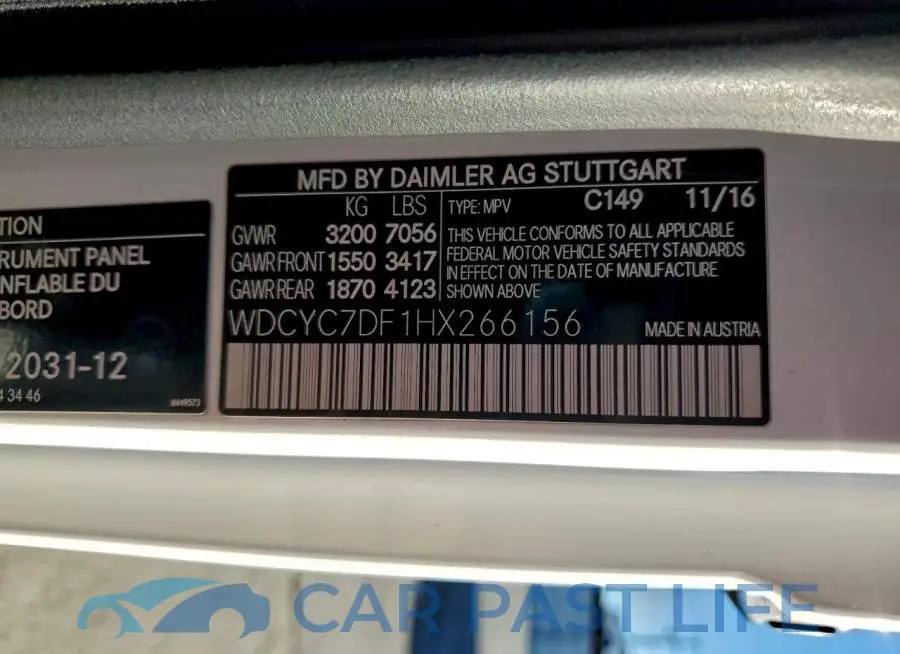WDCYC7DF1HX266156# 13