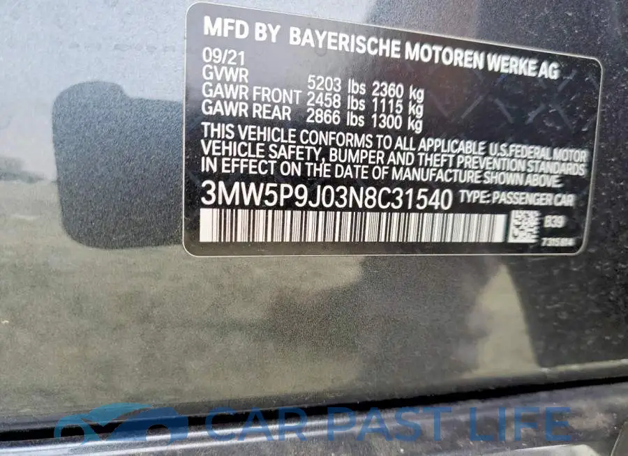 3MW5P9J03N8C31540# 13