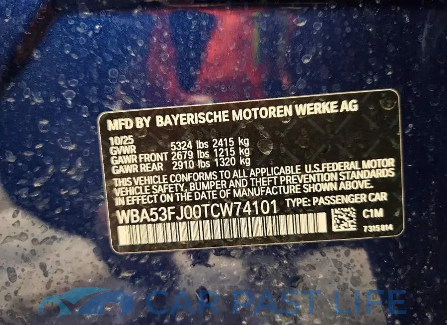 WBA53FJ00TCW74101# 13