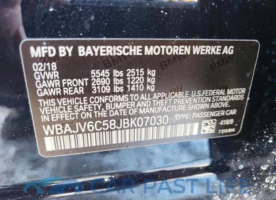 WBAJV6C58JBK07030# 12