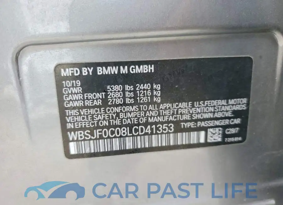 WBSJF0C08LCD41353# 12