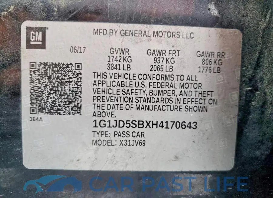 1G1JD5SBXH4170643# 12
