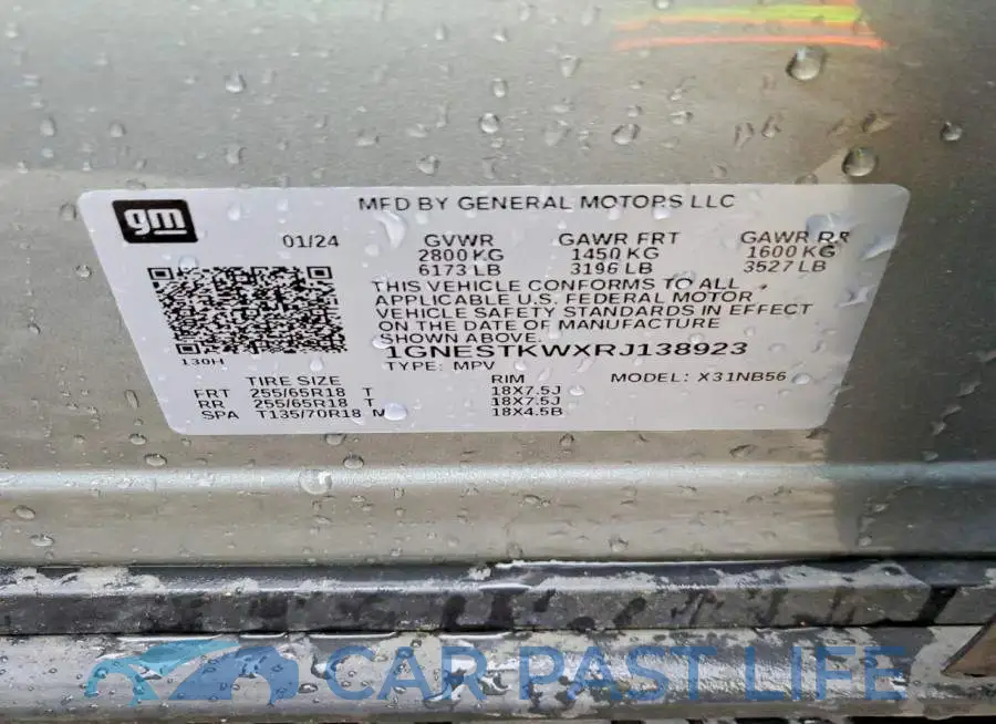 1GNESTKWXRJ138923# 13