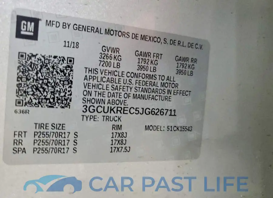 3GCUKREC5JG626711# 13