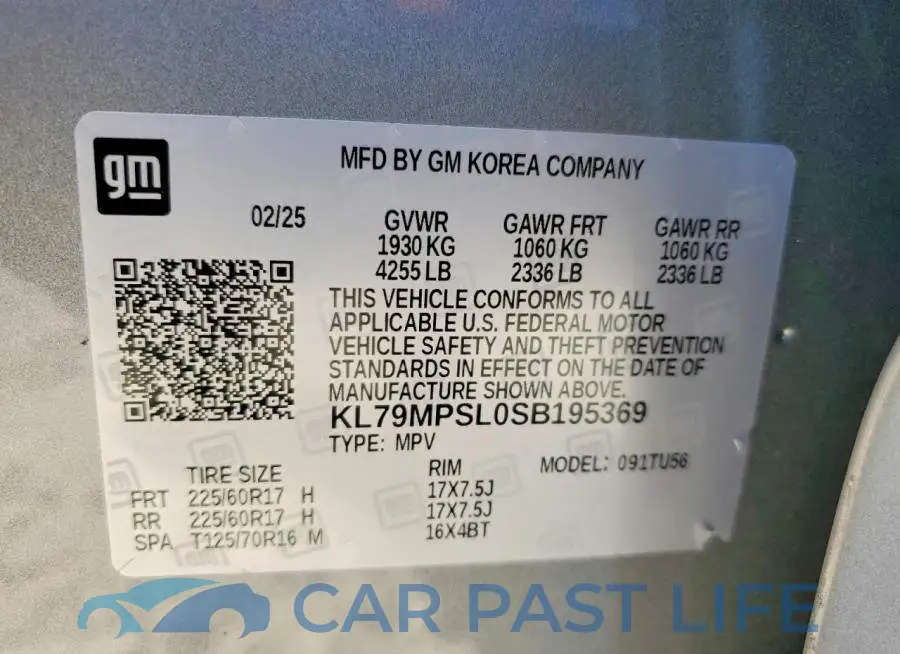 KL79MPSL0SB195369# 13