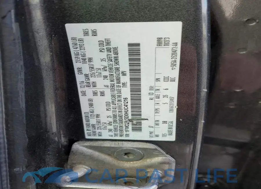 1FMCU9GD0HUC41216# 13