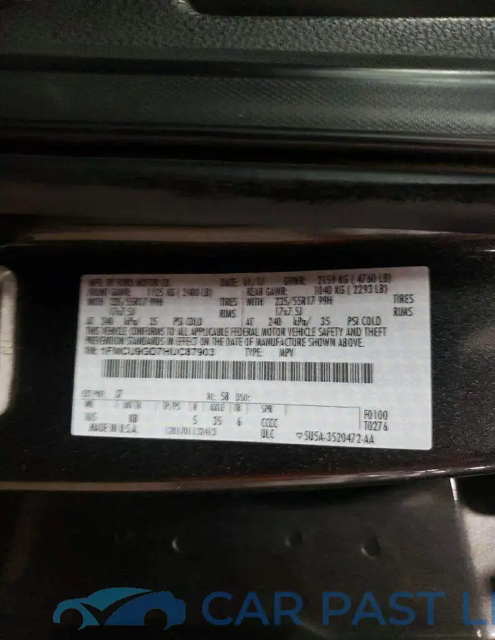 1FMCU9GD7HUC87903# 13