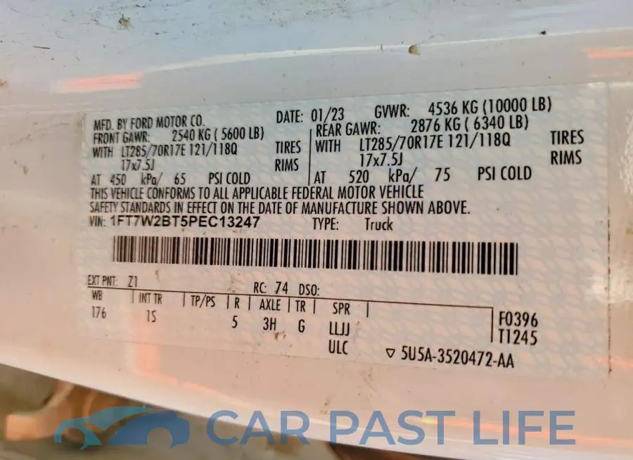 1FT7W2BT5PEC13247# 12