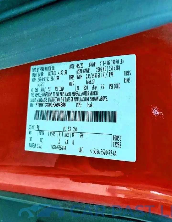 1FTBR1CG0LKA94886# 13