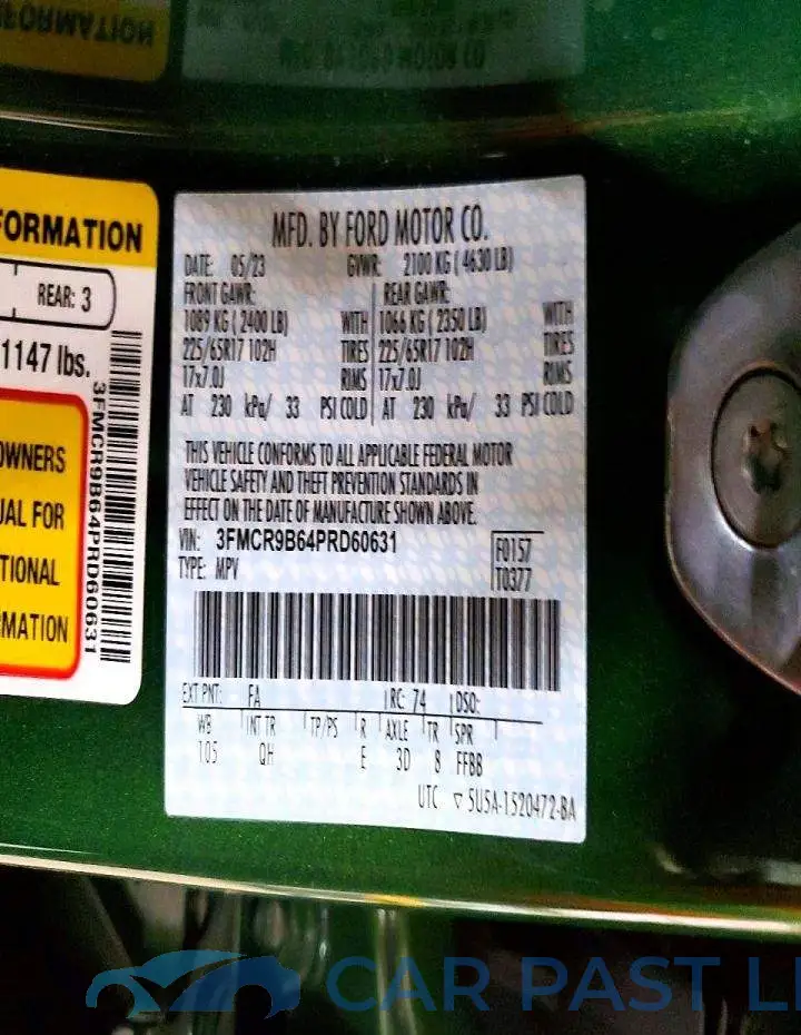 3FMCR9B64PRD60631# 13