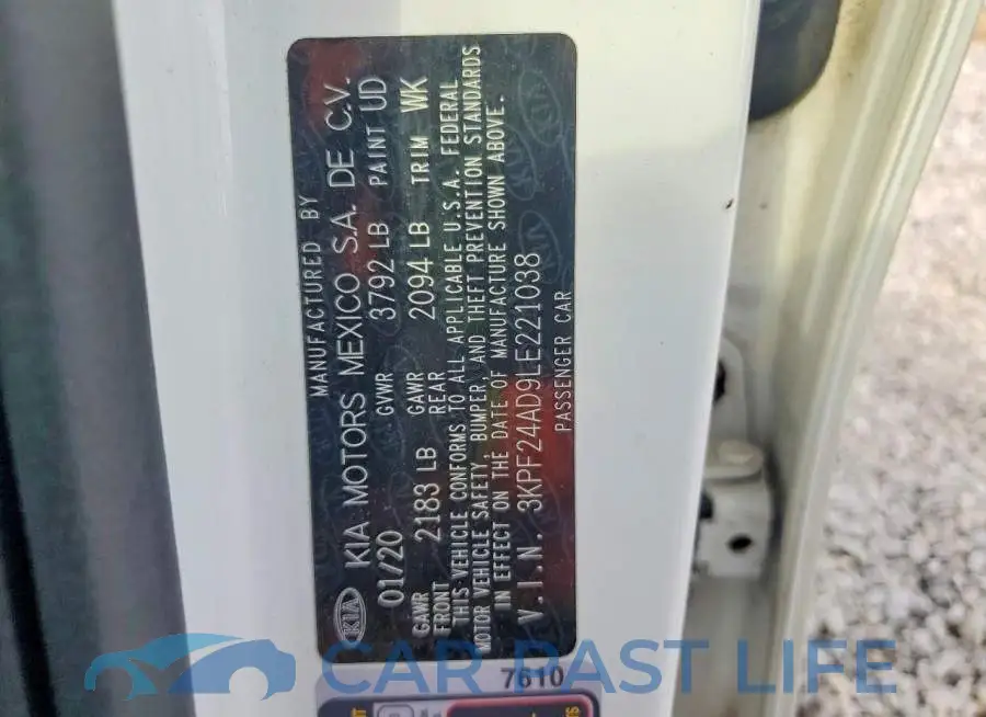 3KPF24AD9LE221038# 12