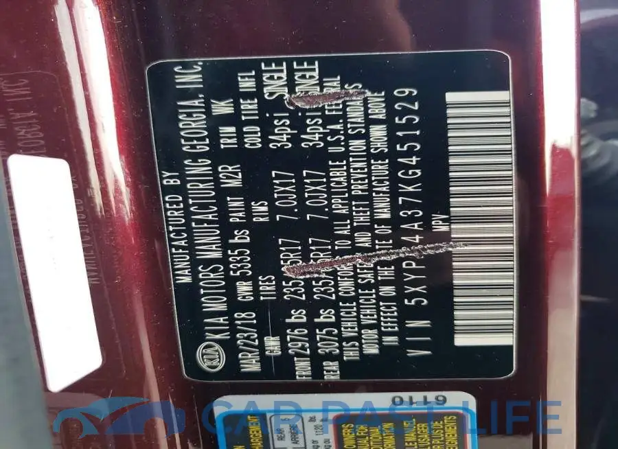 5XYPG4A37KG451529# 12
