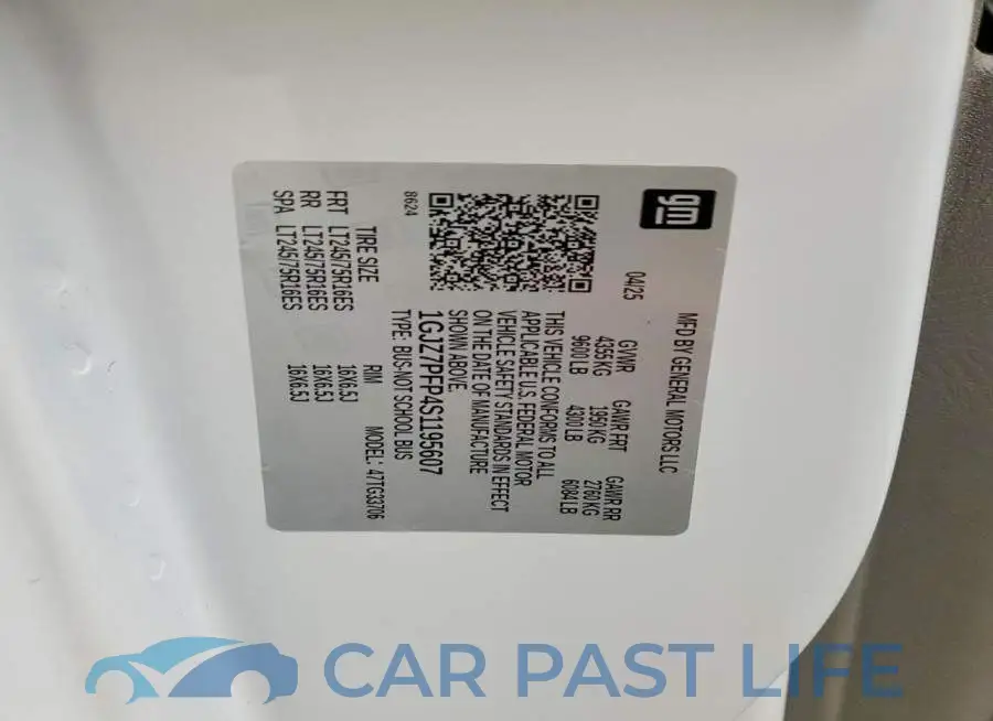 1GJZ7PFP4S1195607# 14