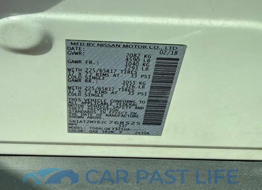5N1AT2MT6JC768525# 10