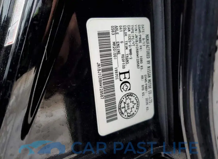 JN1BJ1CR8HW129587# 14
