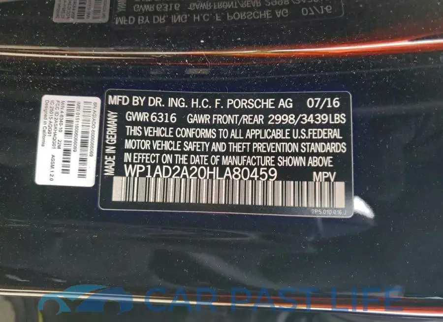 WP1AD2A20HLA80459# 13