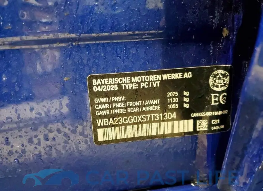 WBA23GG0XS7T31304# 13