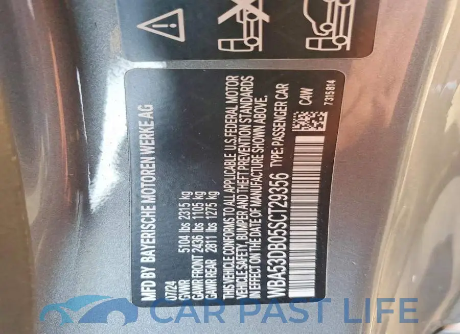 WBA53DB05SCT29356# 12