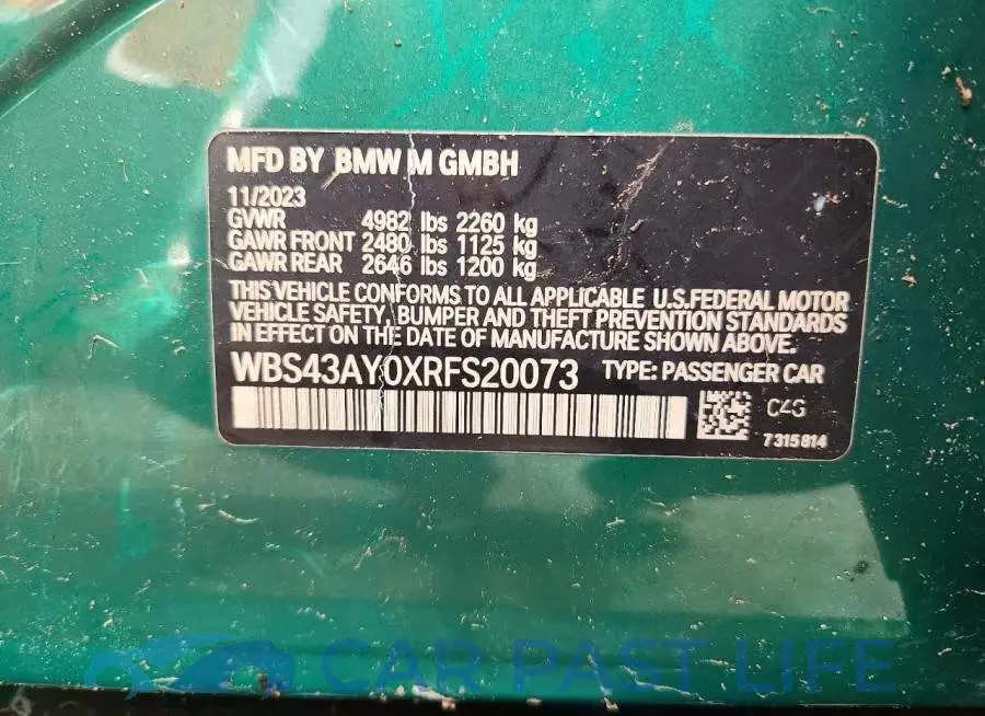 WBS43AY0XRFS20073# 12