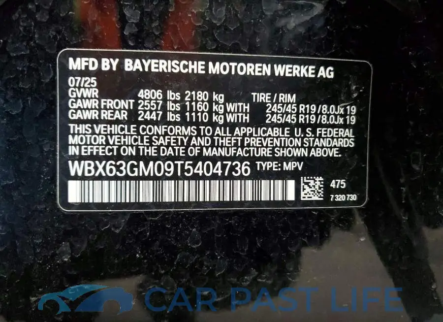 WBX63GM09T5404736# 13