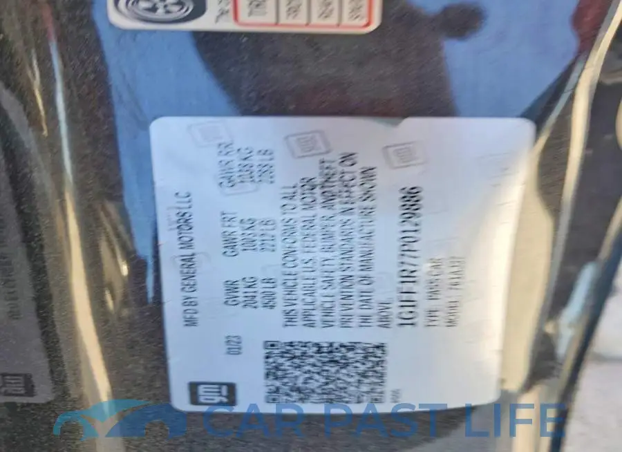 1G1FF1R77P0129886# 12