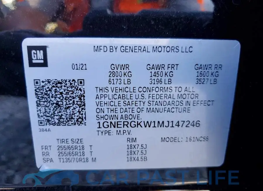1GNERGKW1MJ147246# 14