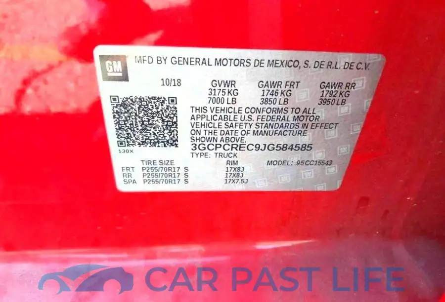 3GCPCREC9JG584585# 10