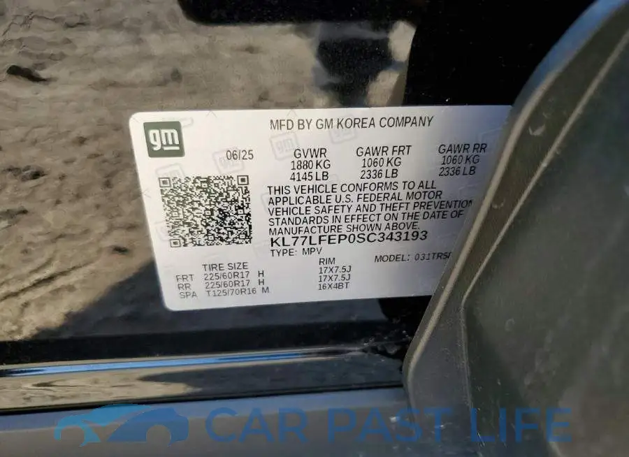 KL77LFEP0SC343193# 13