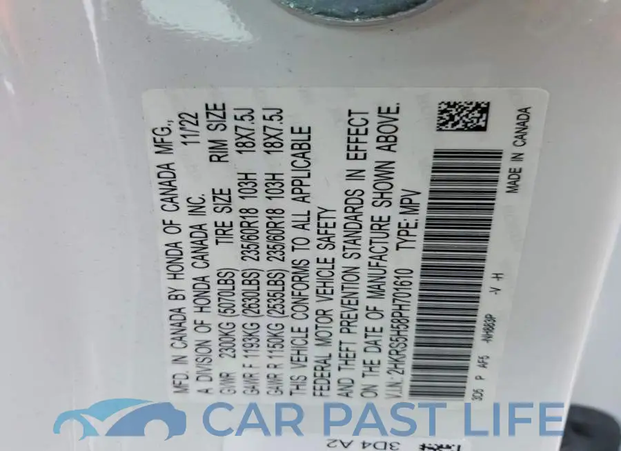 2HKRS5H58PH701610# 14