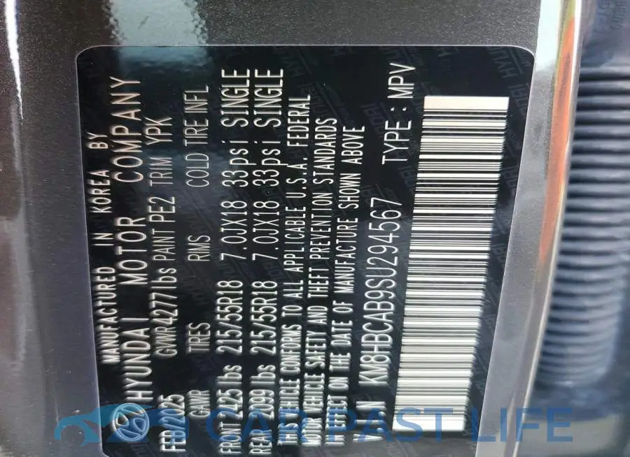 KM8HBCAB9SU294567# 13