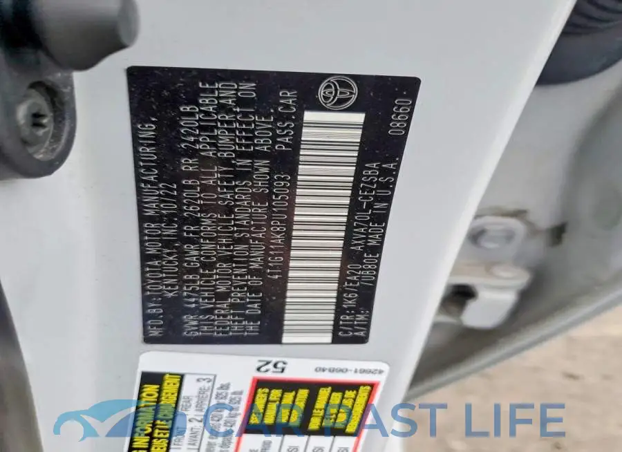 4T1G11AK8PU105093# 12