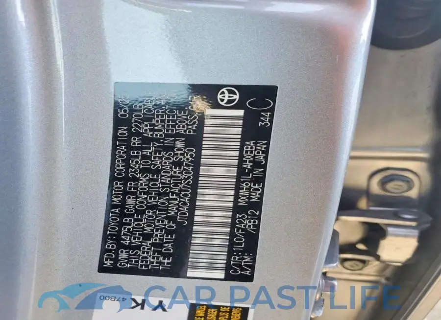 JTDACACU7S3047950# 13