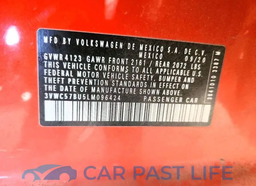 3VWC57BU5LM096424# 12