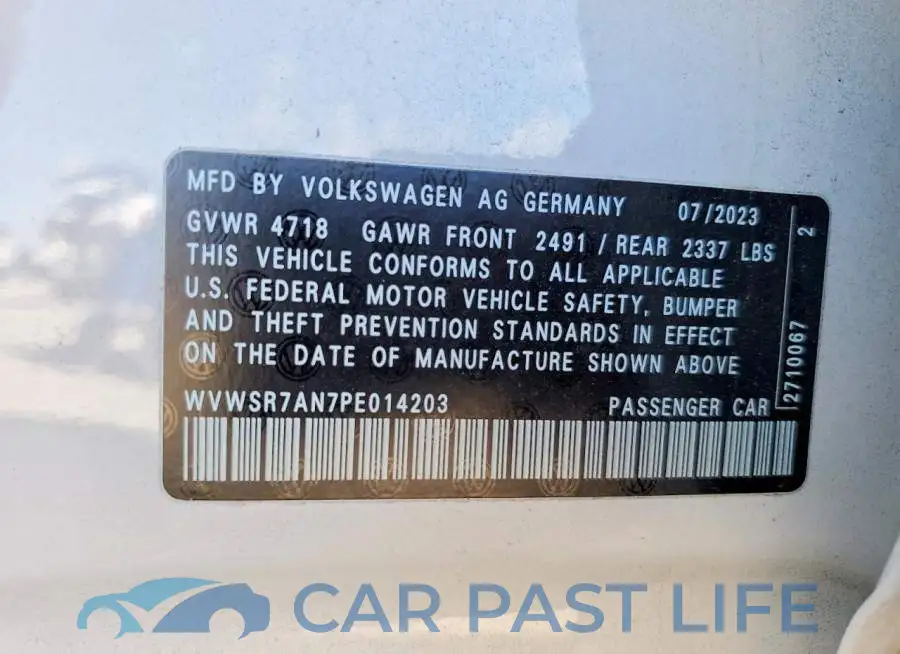 WVWSR7AN7PE014203# 12